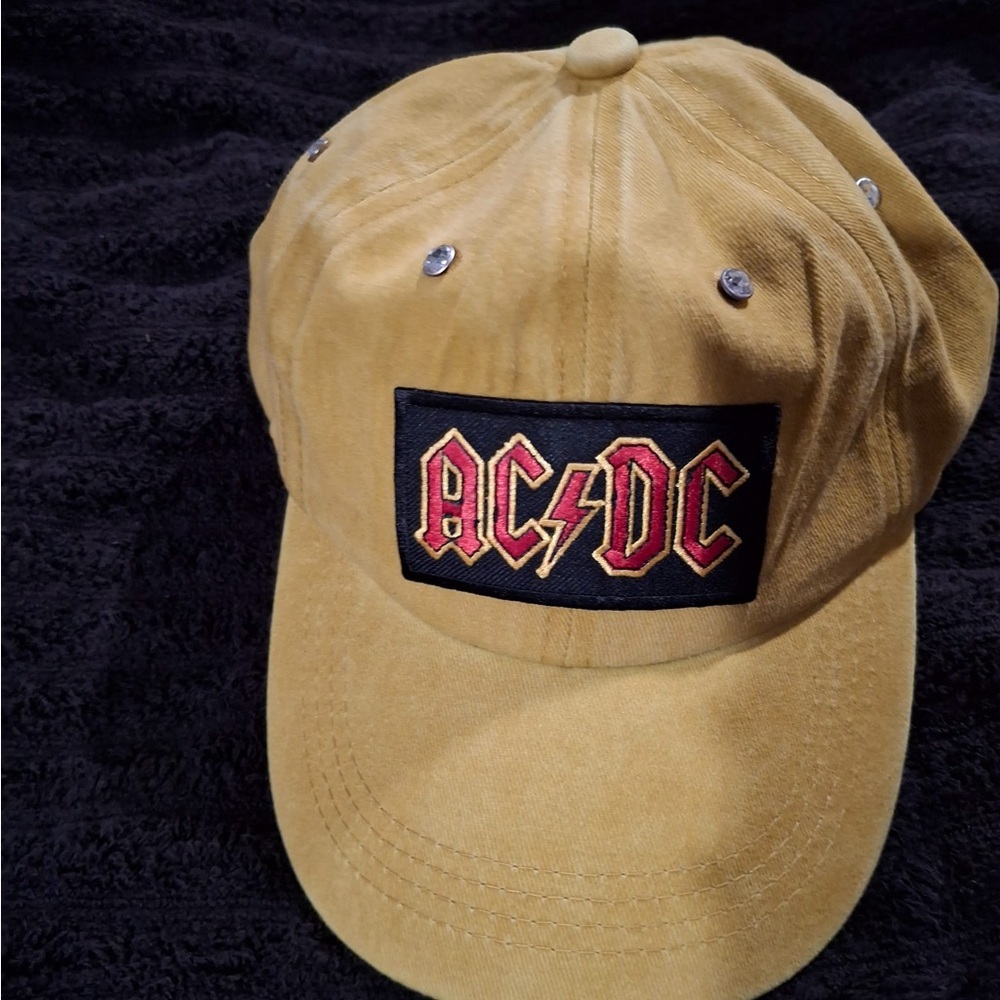 AC/DC Mustard Yellow Cap with Logo